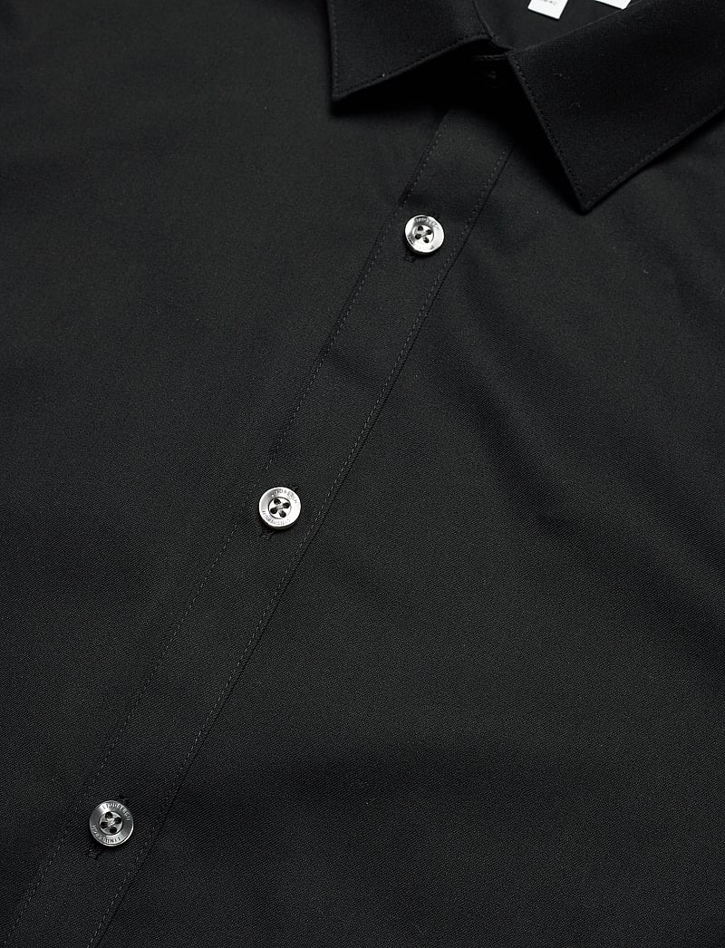 Lindbergh - Small collar, tailor fit cotton shirt, WF - kostymskjortor - black - 3