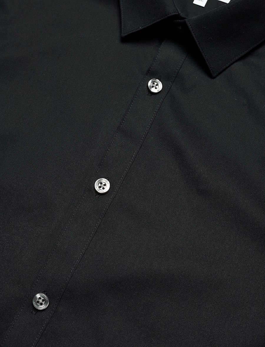 Lindbergh - Small collar, tailor fit cotton shirt, WF - formālie krekli - black - 3