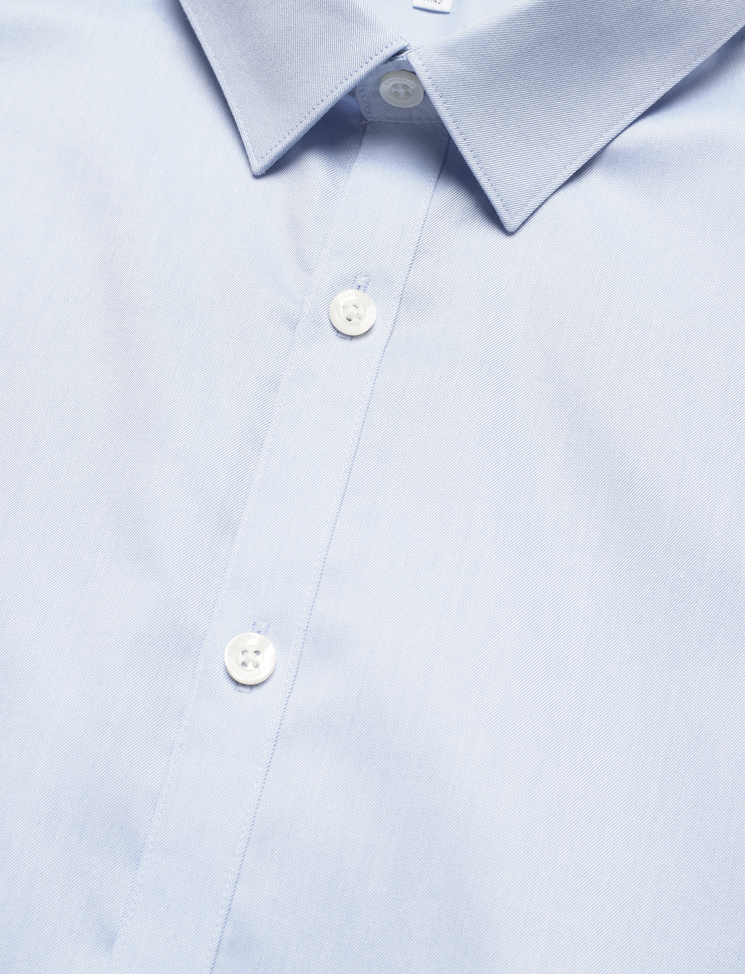 Lindbergh - Small collar, tailor fit cotton shirt, WF - basic-hemden - light blue - 4