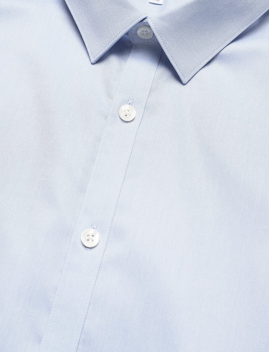 Lindbergh - Small collar, tailor fit cotton shirt, WF - proginiai marškiniai - light blue - 4