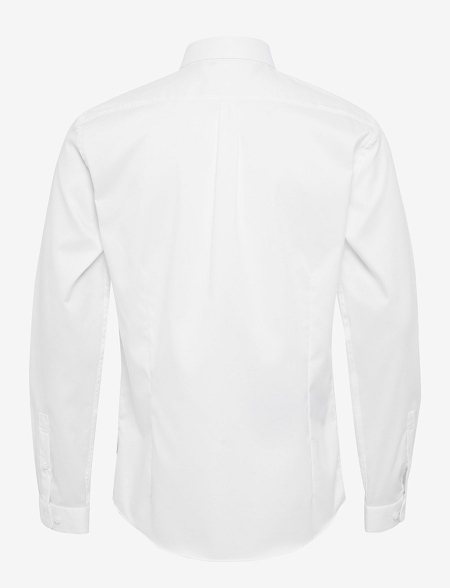 Lindbergh - Small collar, tailor fit cotton shirt, WF - kostymskjortor - white - 2