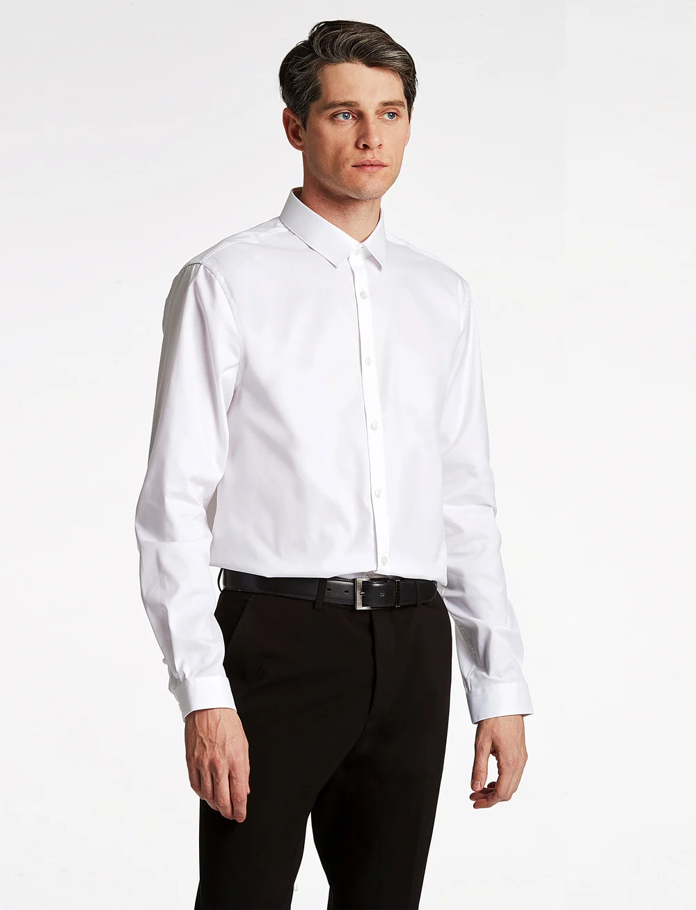Lindbergh - Small collar, tailor fit cotton shi - formal shirts - white - 0