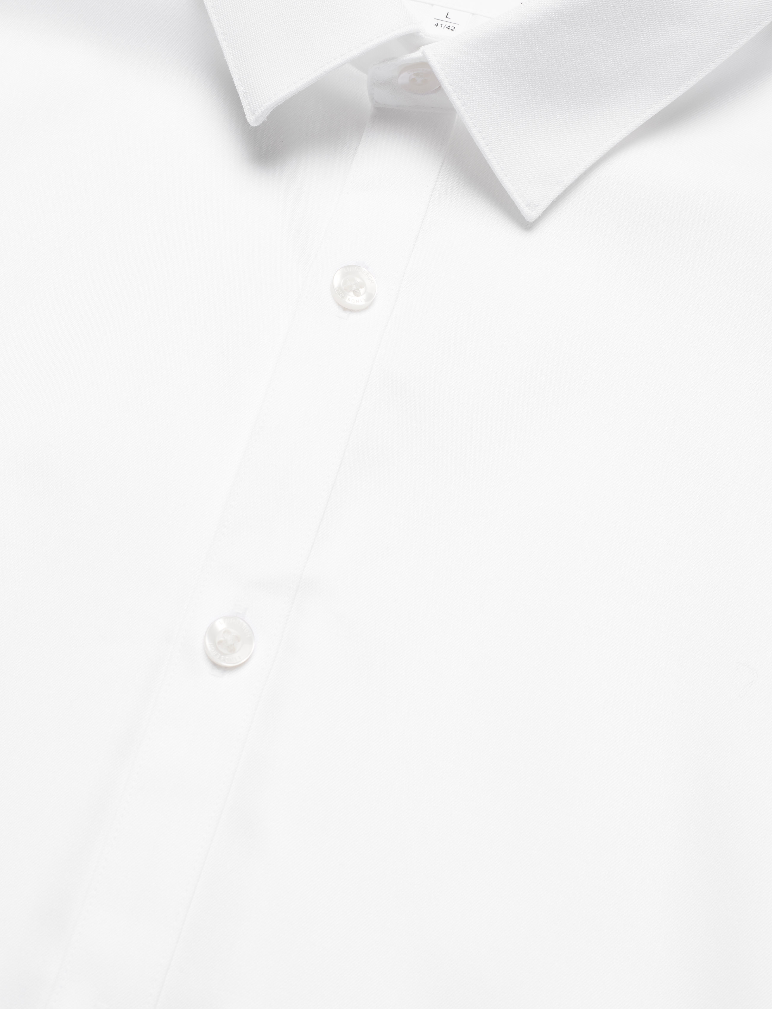 Lindbergh - Small collar, tailor fit cotton shirt, WF - basic-hemden - white - 4