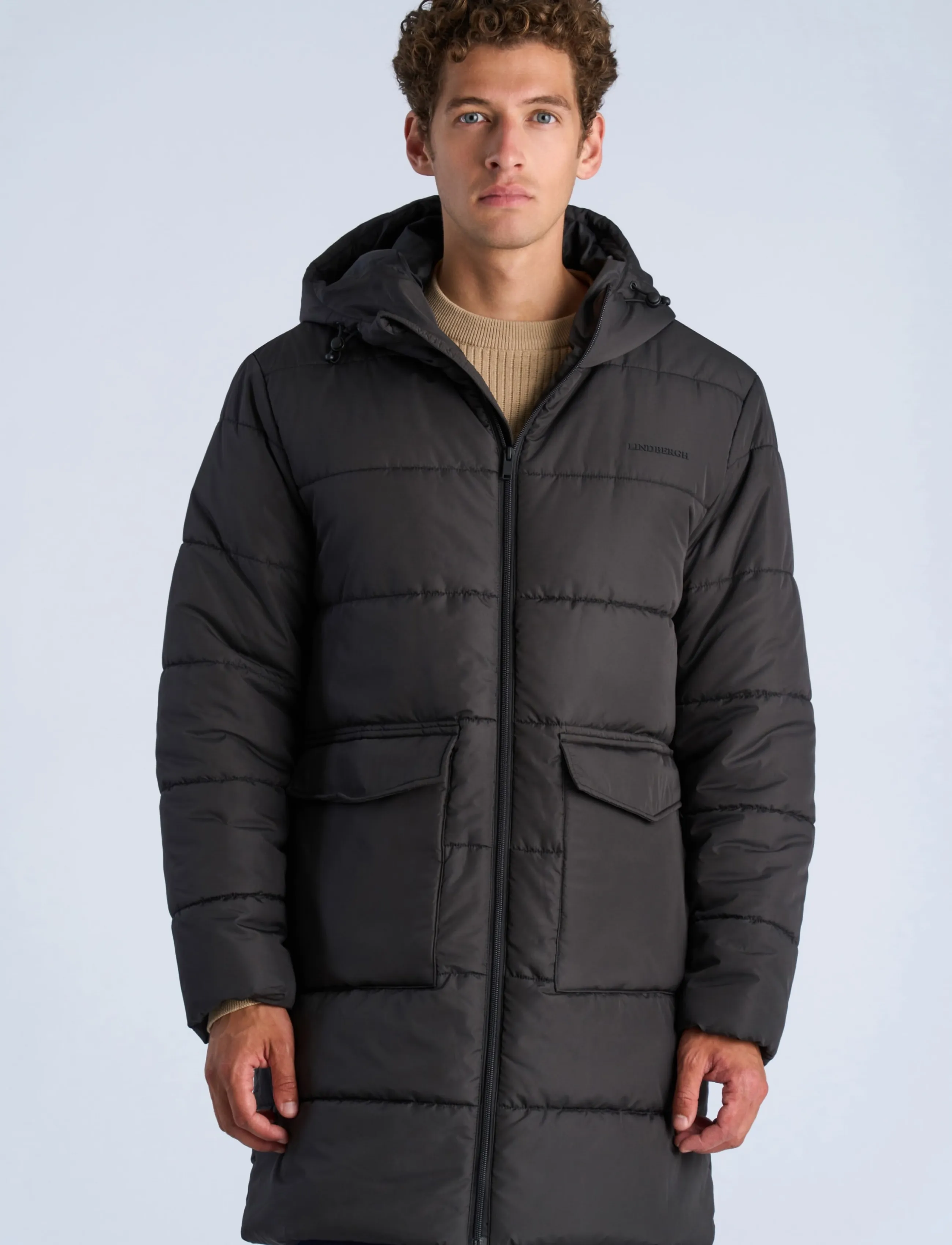 Lindbergh - Long puffer parka jacket - winterjacken - black - 3