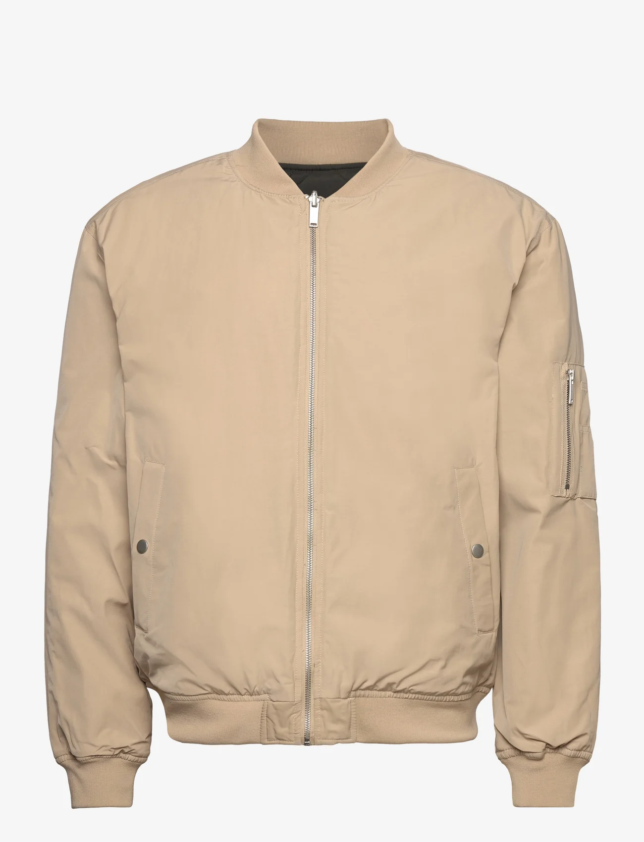 Lindbergh - Reversible bomber jacket - vårjackor - stone - 0