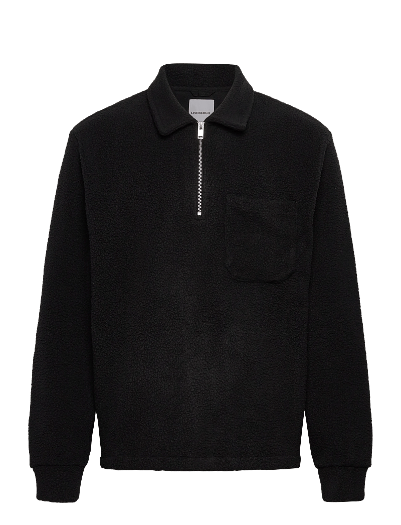 Lindbergh - Half zip fleece - teddytröjor - black - 0