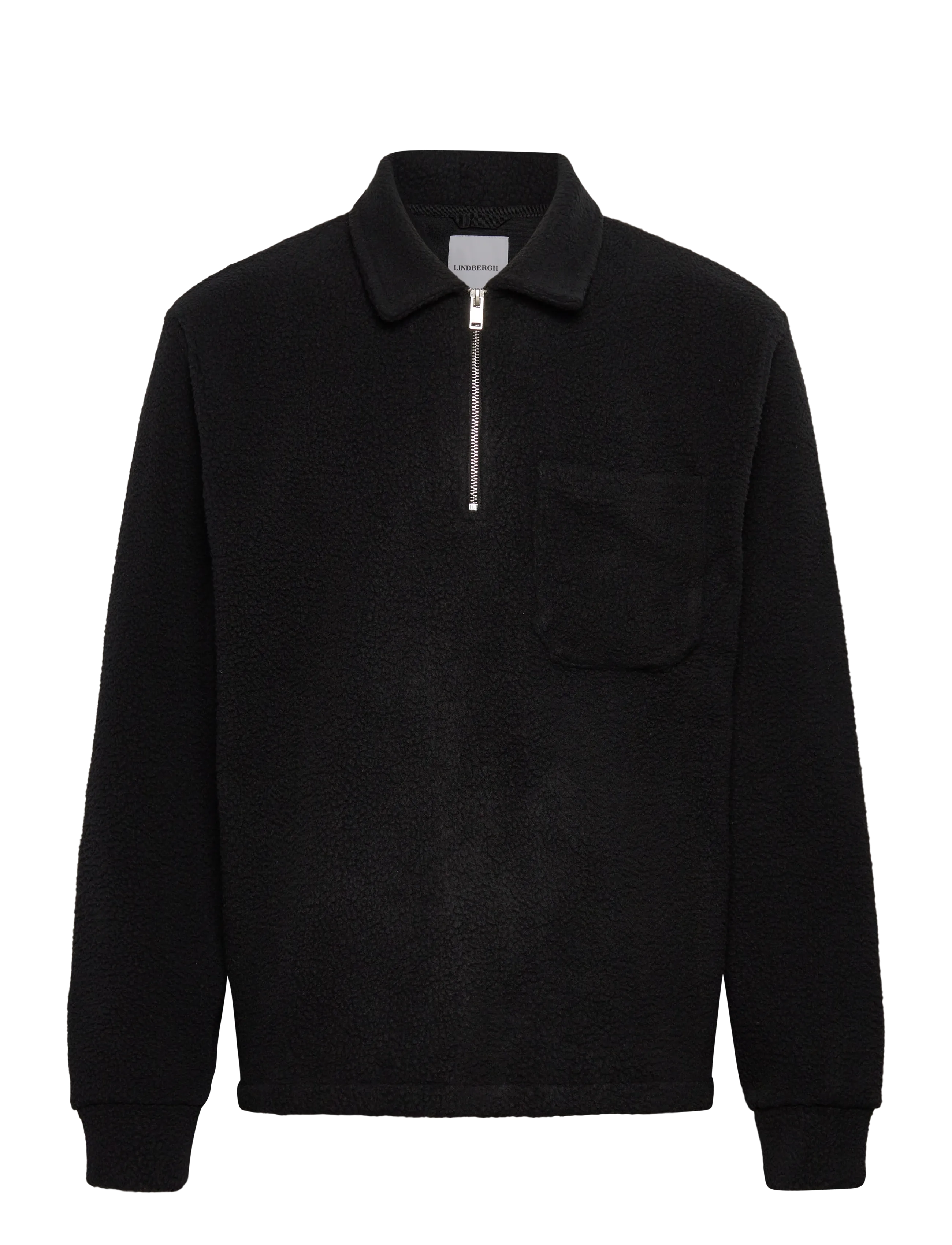 Lindbergh Half zip fleece - Sweatshirts - BLACK / black