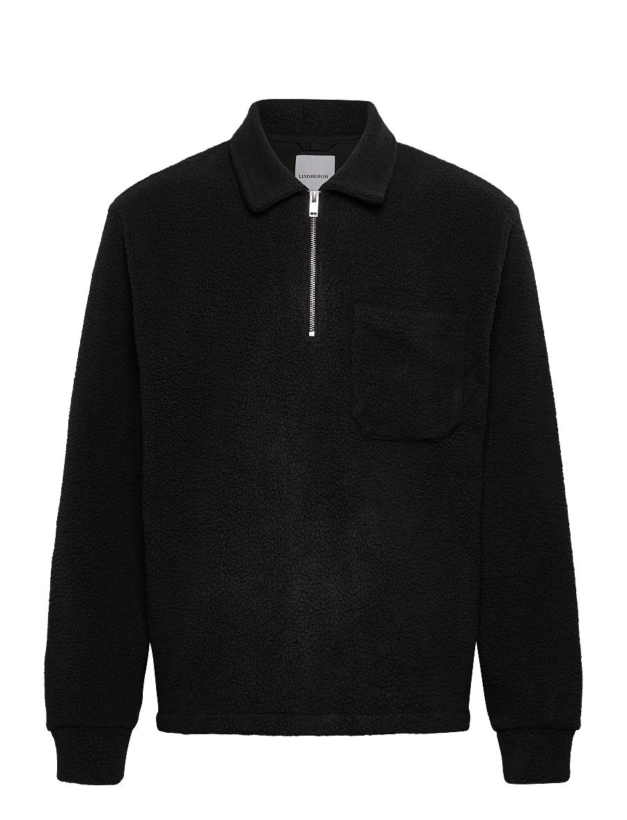Lindbergh - Half zip fleece - teddy sweaters - black - 1