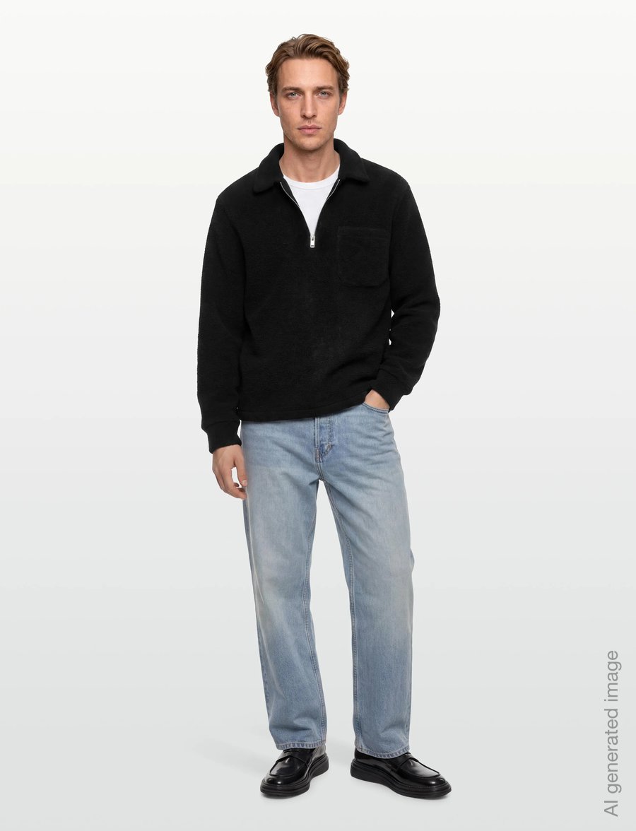 Lindbergh - Half zip fleece - teddy sweaters - black - 0