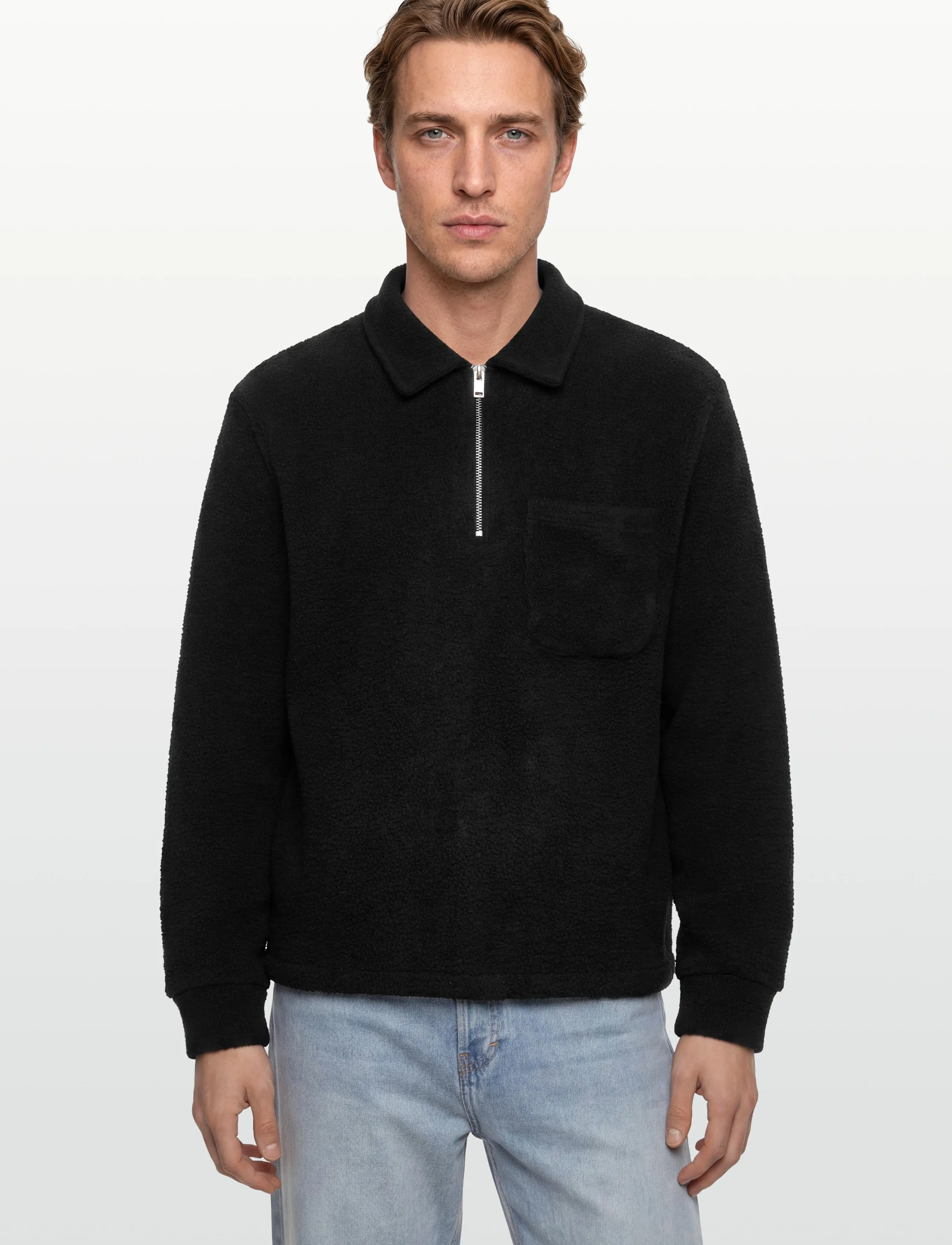 Lindbergh - Half zip fleece - sweatshirts - black - 3