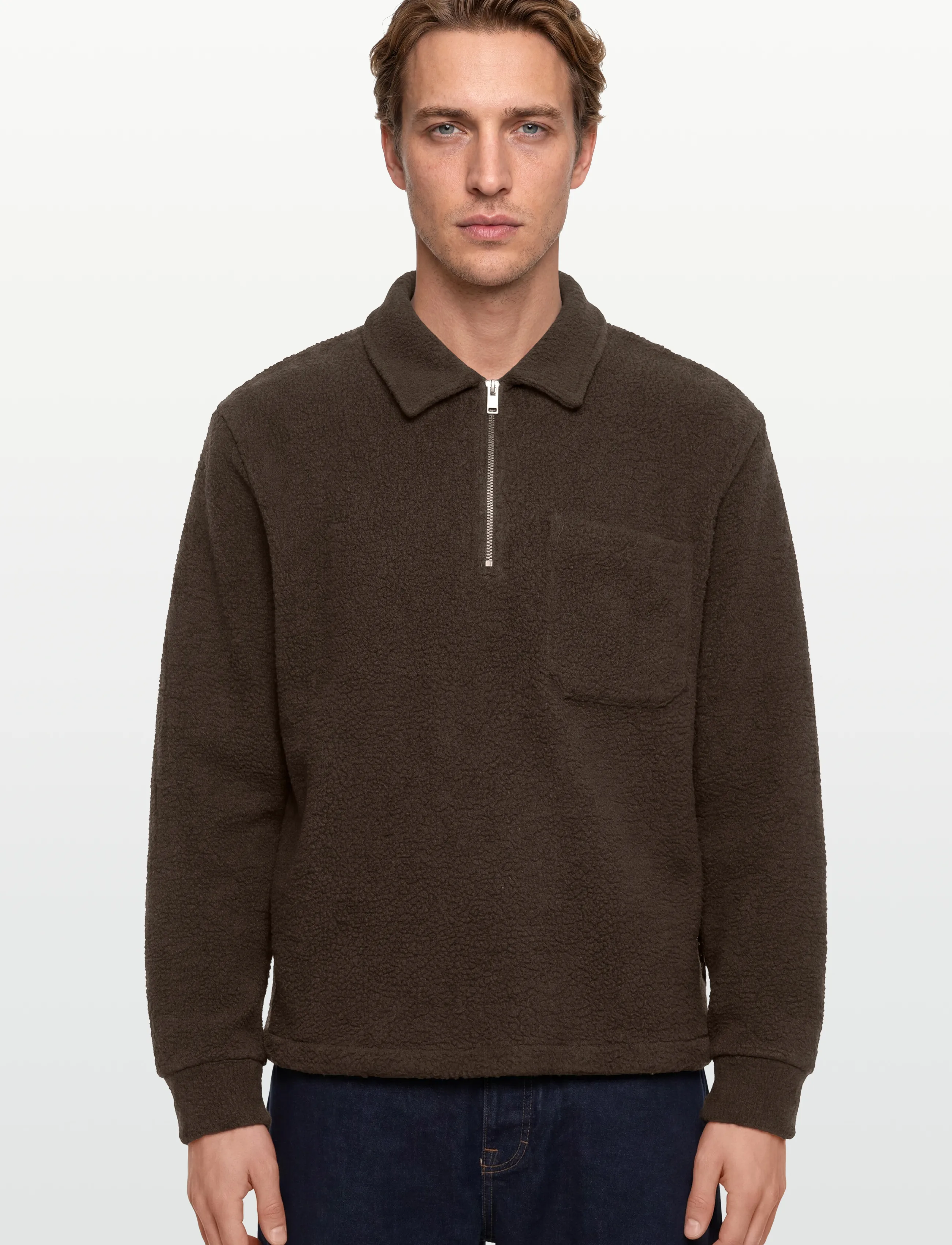 Lindbergh - Half zip fleece - teddy-pusad - deep army - 3