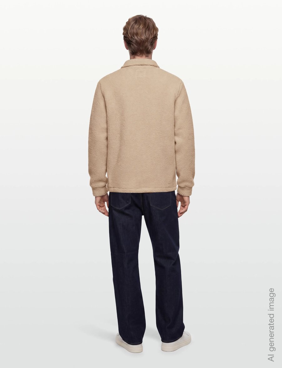 Lindbergh - Half zip fleece - teddy sweaters - mid stone - 4