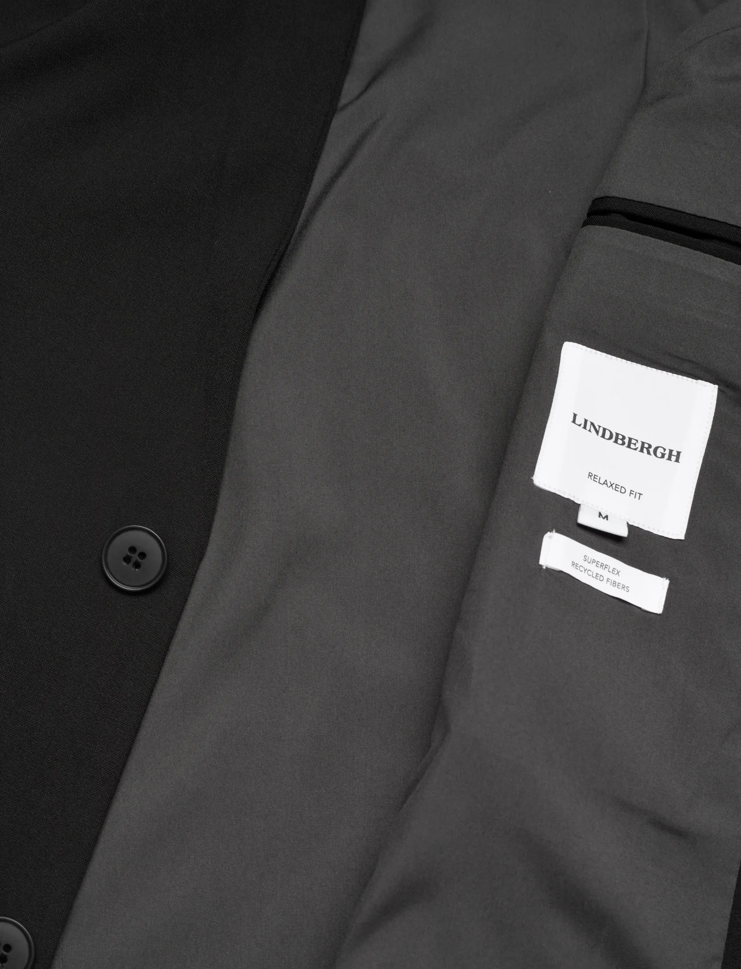 Lindbergh - Relaxed formal blazer - einreiher - black - 4