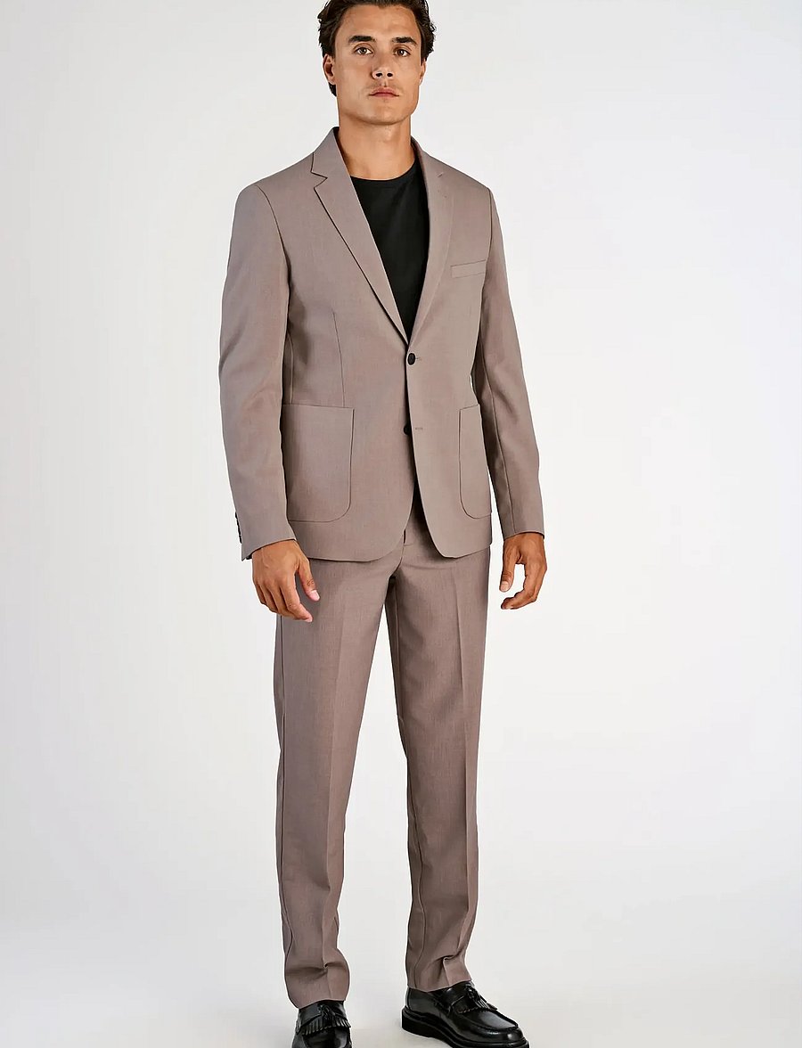 Lindbergh - Relaxed formal blazer - enkeltradede blazere - deep sand mel - 0