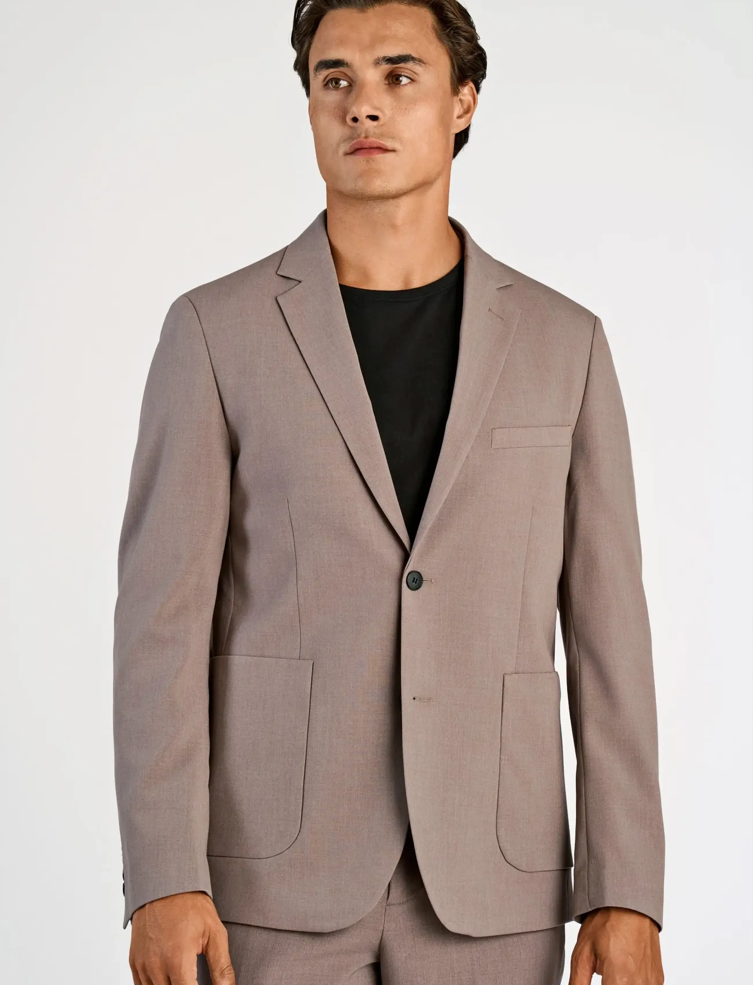 Lindbergh - Relaxed formal blazer - einreiher - deep sand mel - 3