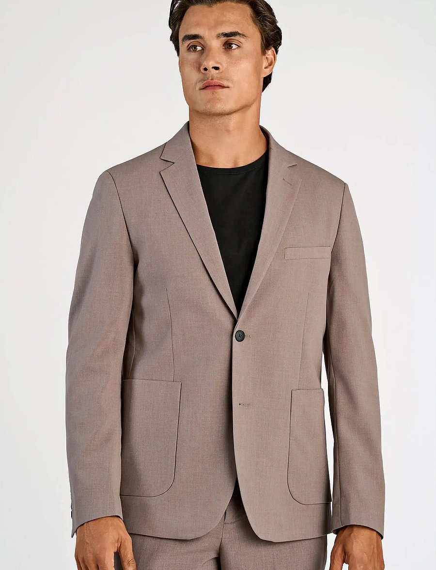 Lindbergh - Relaxed formal blazer - enkeltradede blazere - deep sand mel - 3