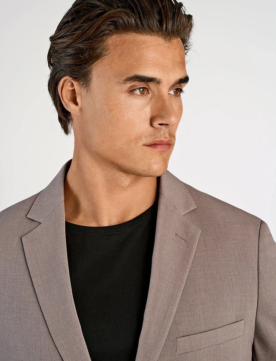 Lindbergh - Relaxed formal blazer - enkeltradede blazere - deep sand mel - 5