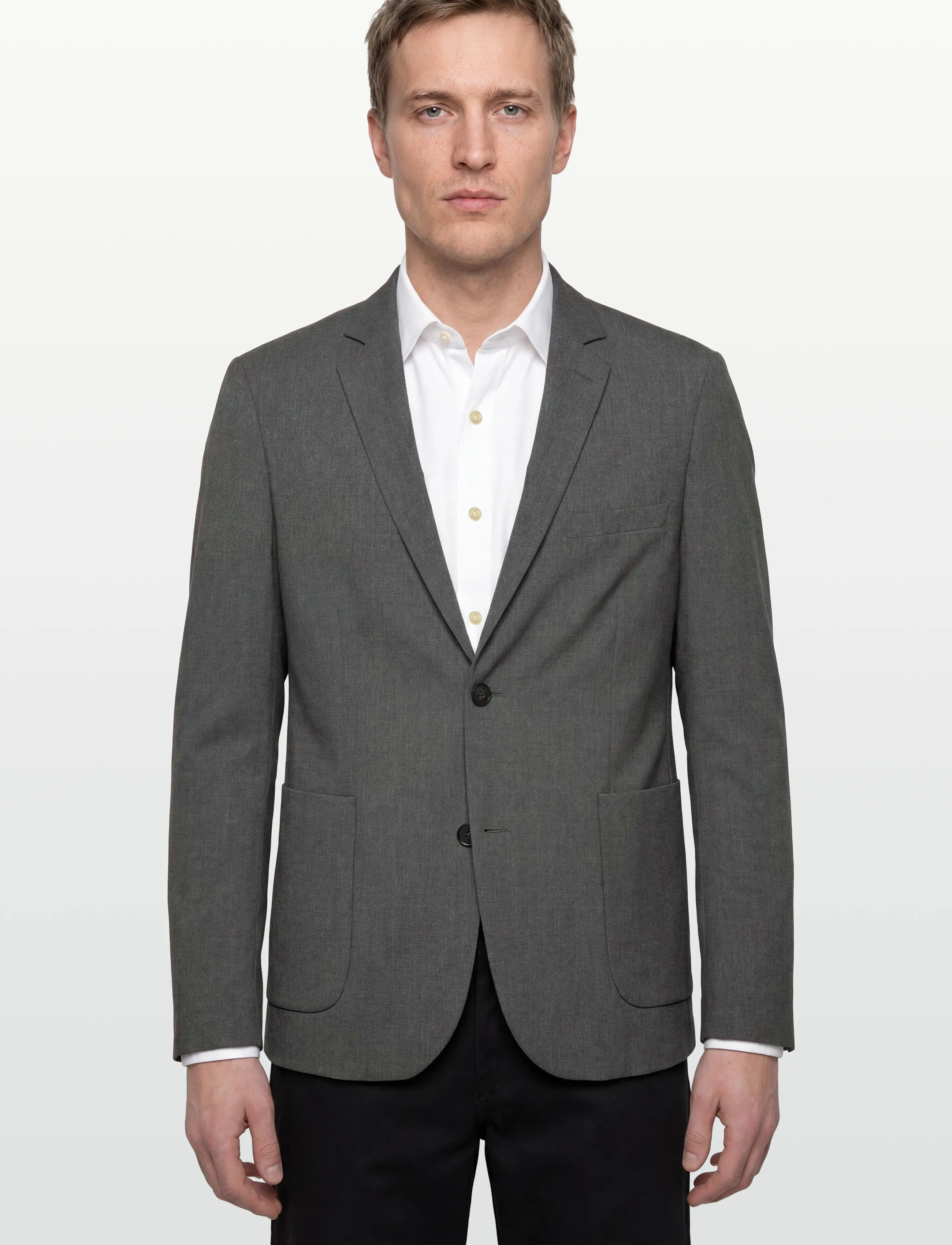 Lindbergh - Relaxed formal blazer - enkeltradede blazere - grey mix - 3