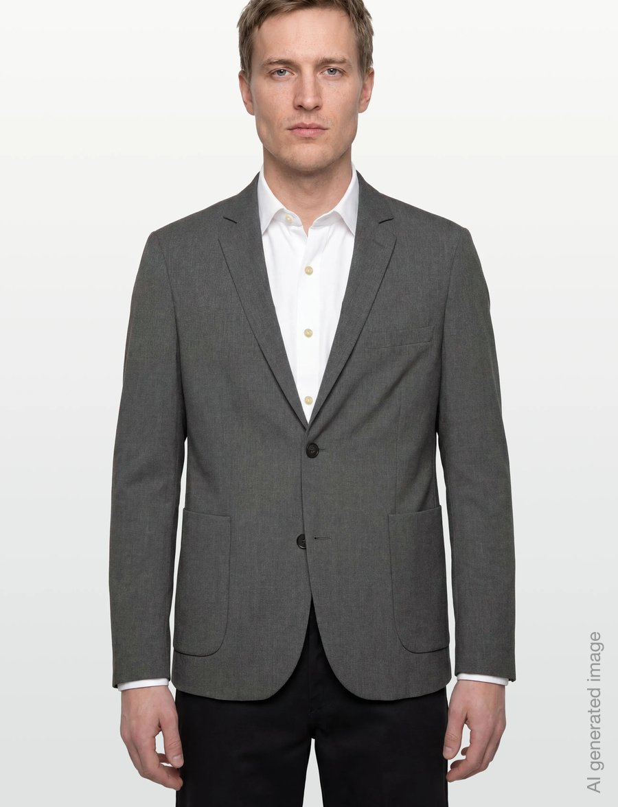 Lindbergh - Relaxed formal blazer - enkelknäppta kavajer - grey mix - 3