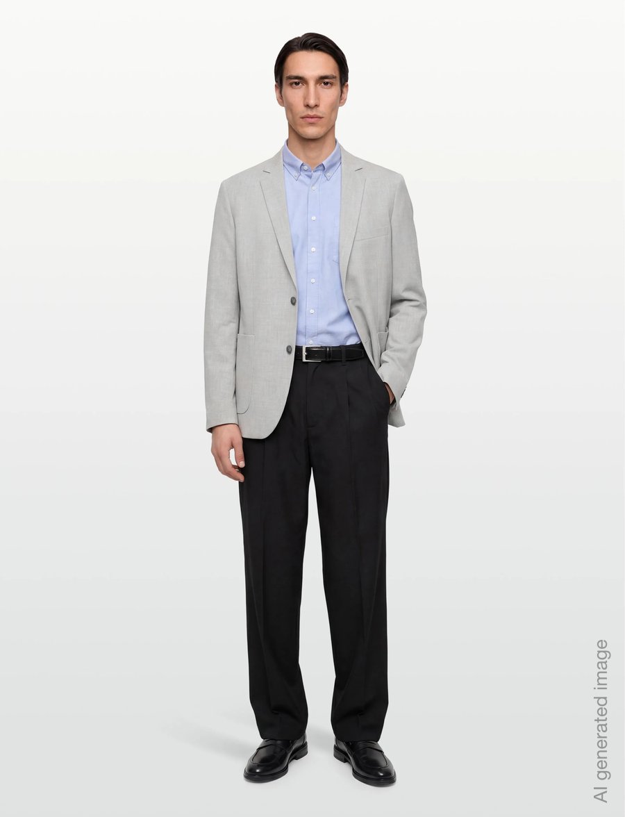 Lindbergh - Relaxed formal blazer - einreiher - lt grey mix - 0