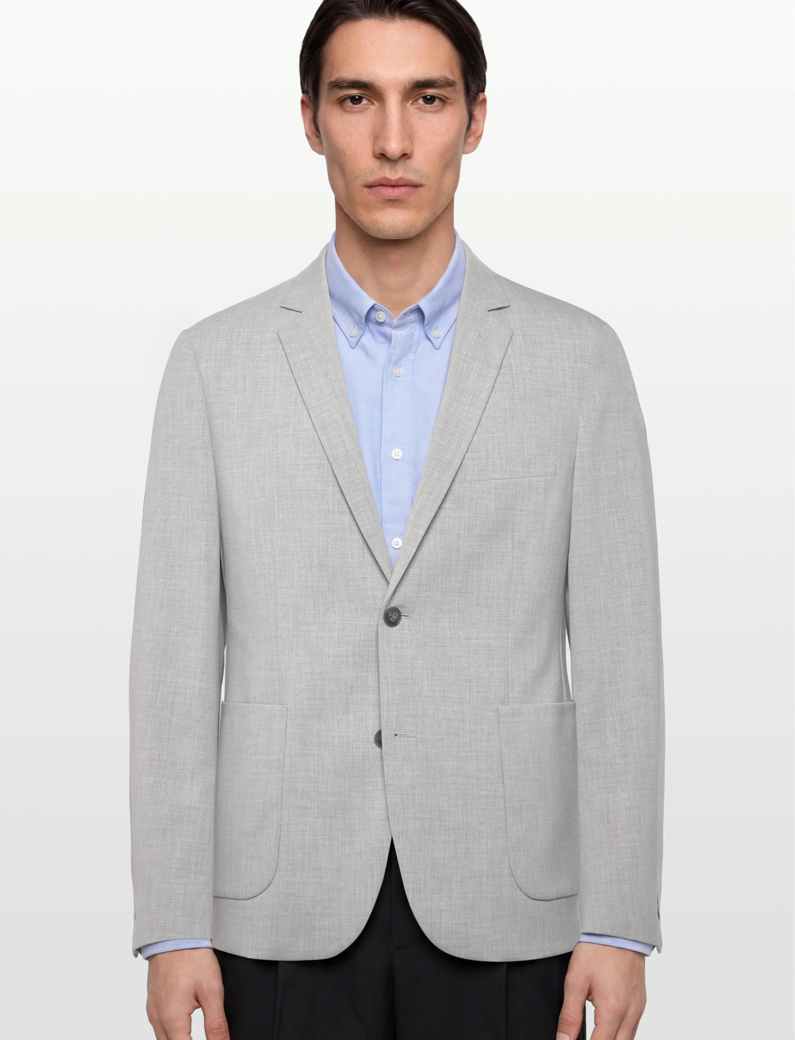 Lindbergh - Relaxed formal blazer - single breasted blazers - lt grey mix - 3