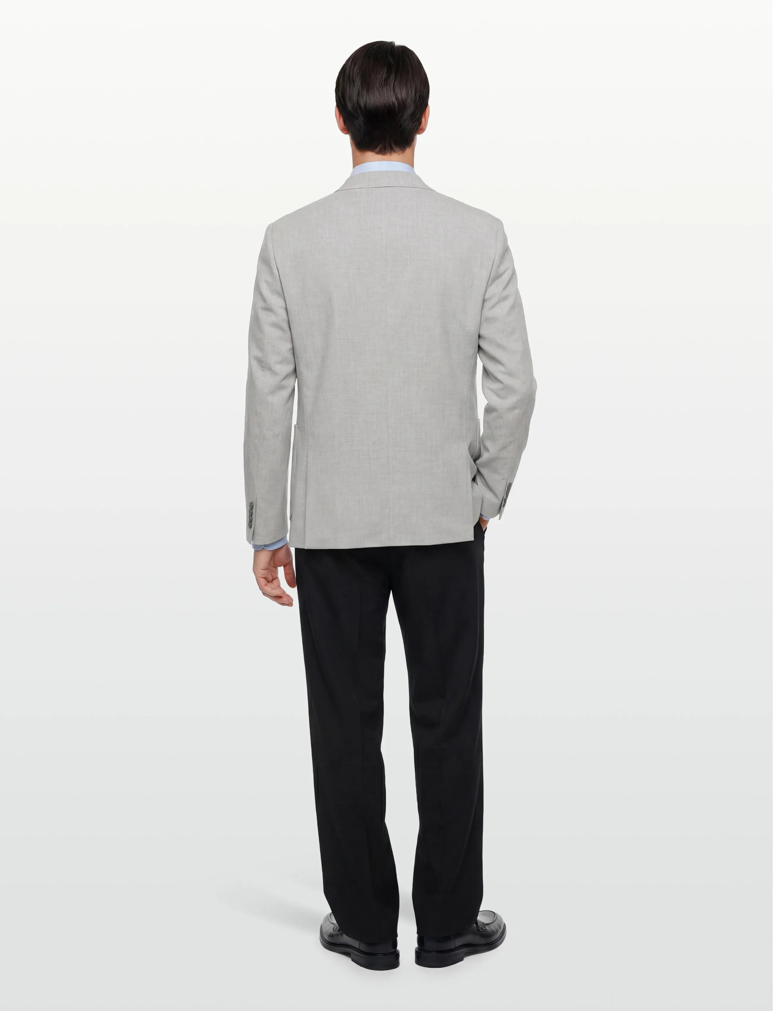 Lindbergh - Relaxed formal blazer - enkelknäppta kavajer - lt grey mix - 4
