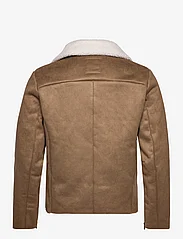 Lindbergh - Imit?. shearling biker jacket - talvitakit - deep sand - 1