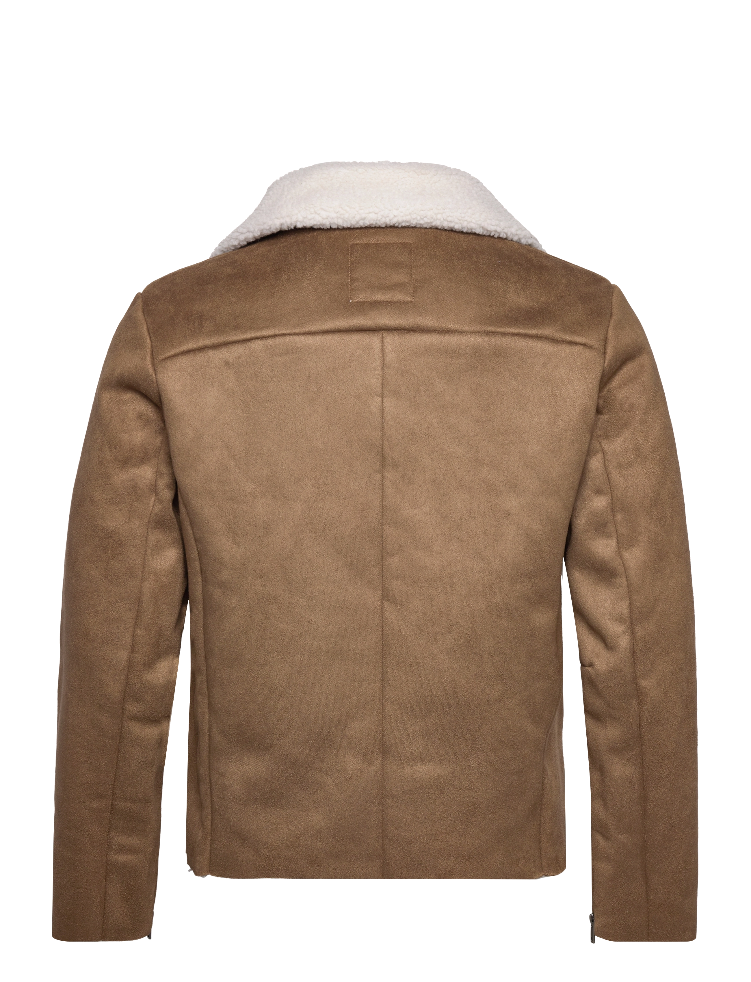 Lindbergh - Imit?. shearling biker jacket - deep sand - 1