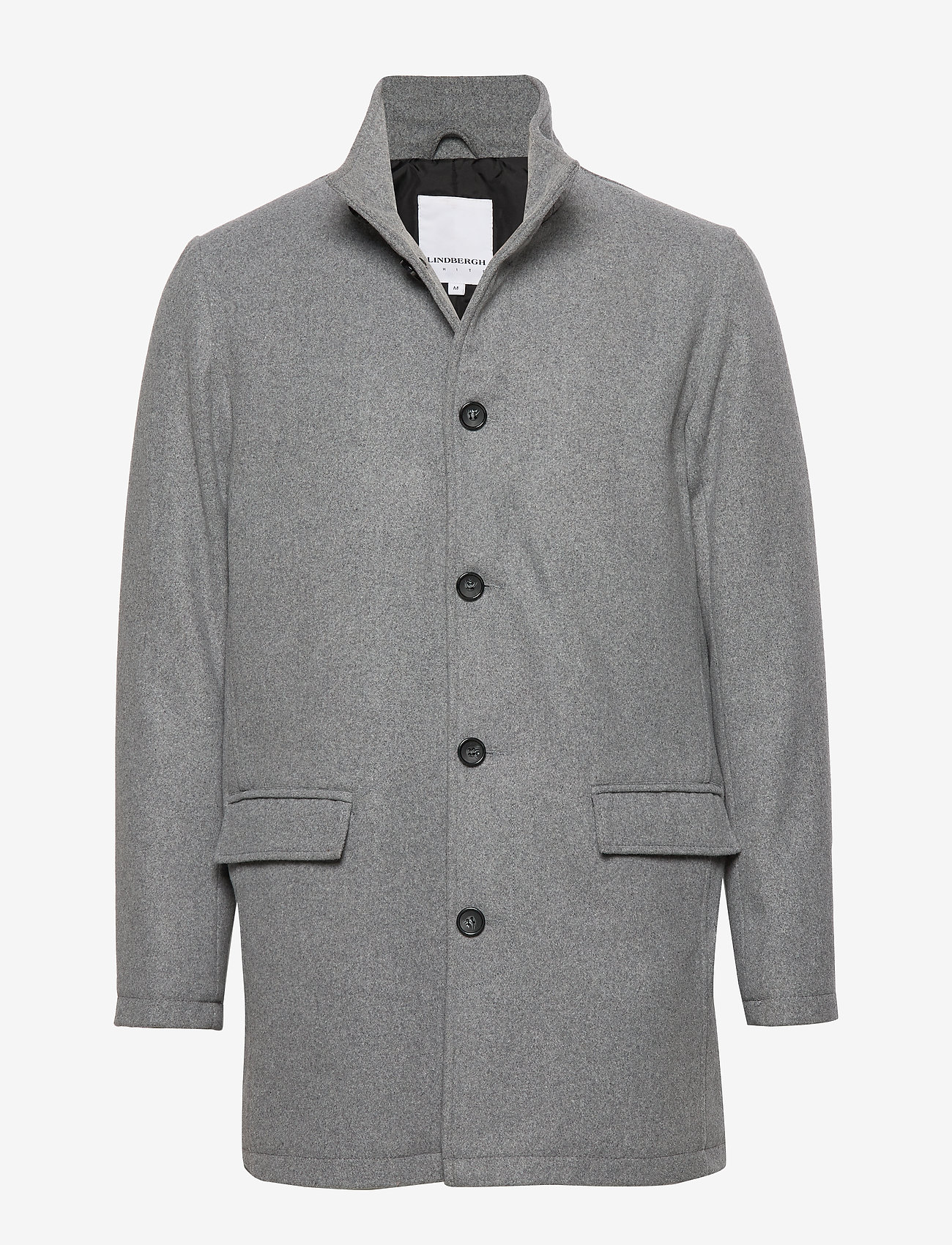 Lindbergh - Coat w stand up collar - lt grey mix - 0