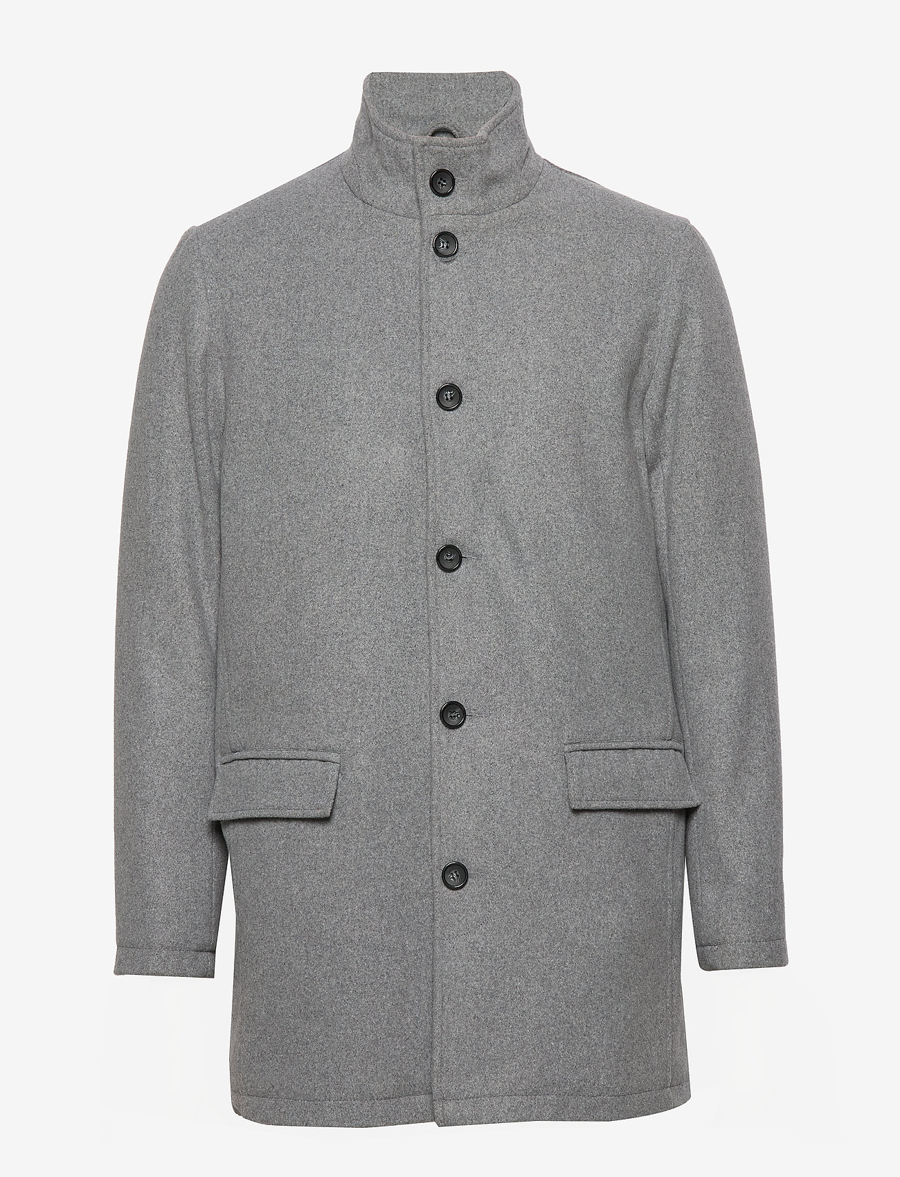 Lindbergh - Coat w stand up collar - lt grey mix - 1