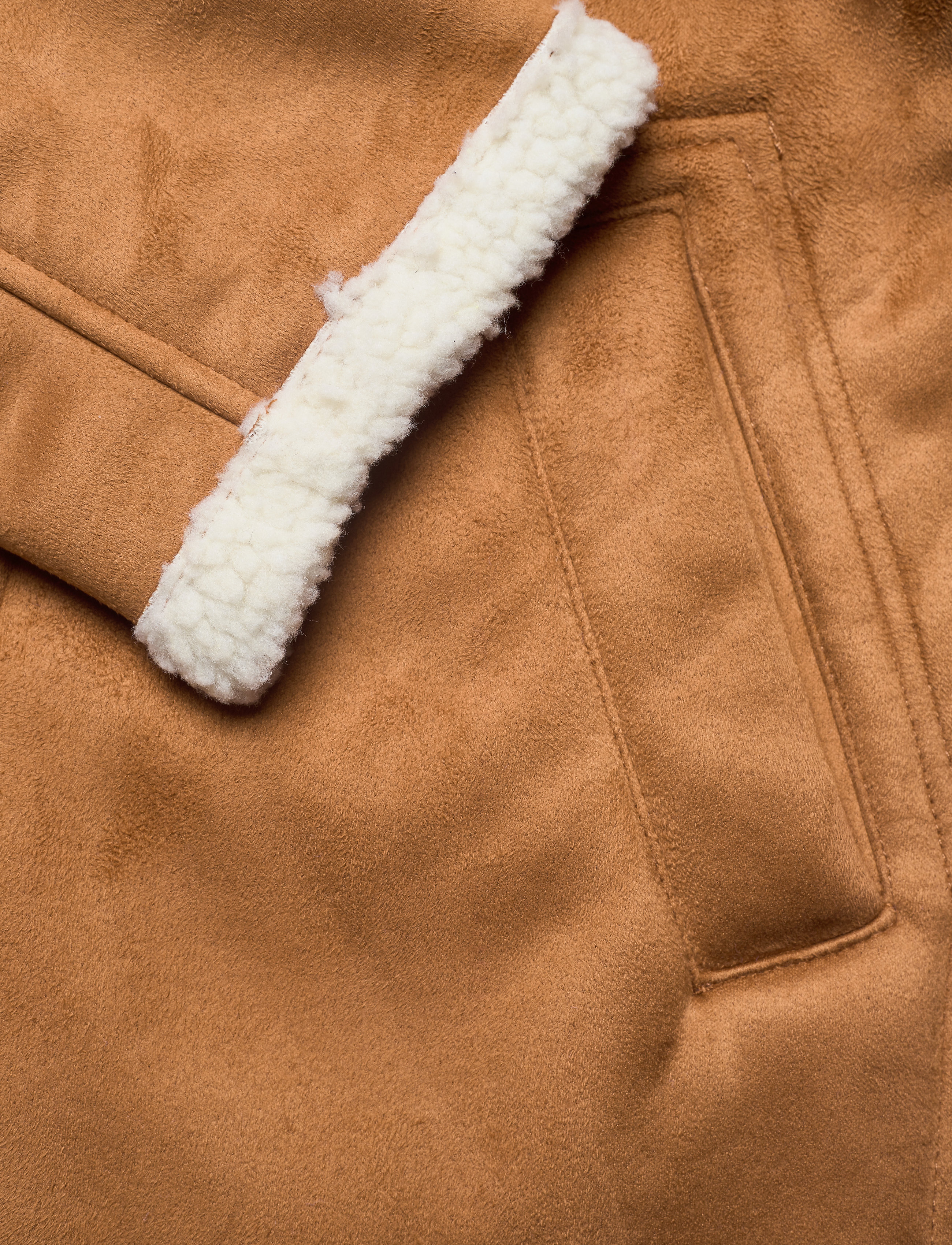 Lindbergh - Fake shearling jacket - lt brown - 5