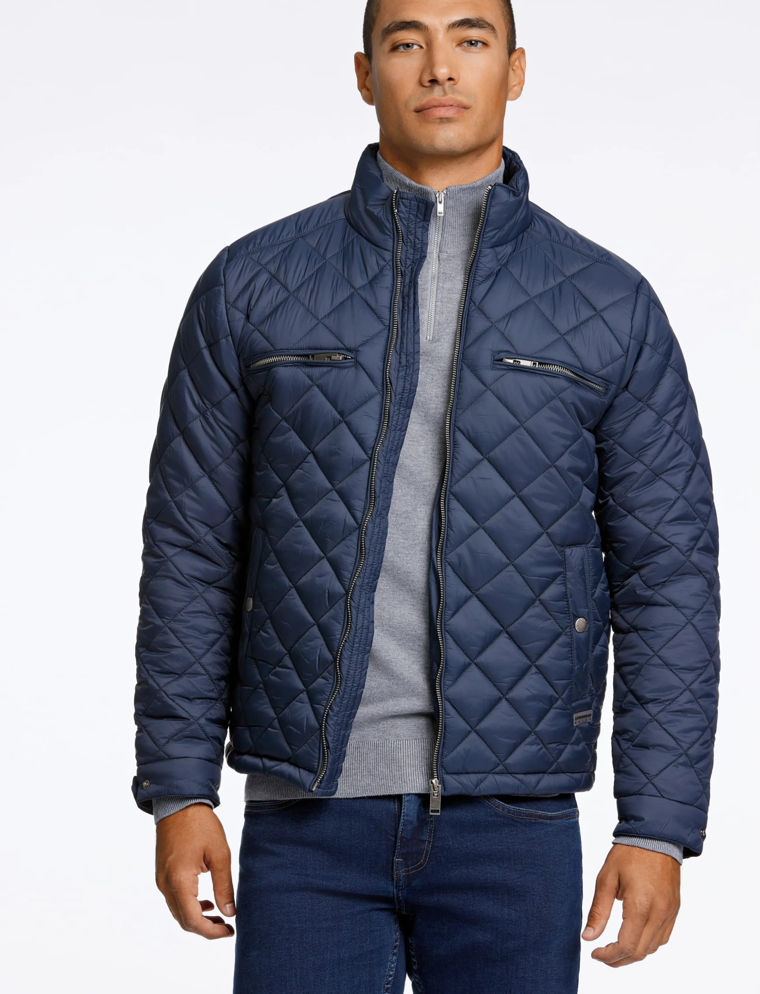 Lindbergh - Quilted jacket - höstjackor - navy - 3