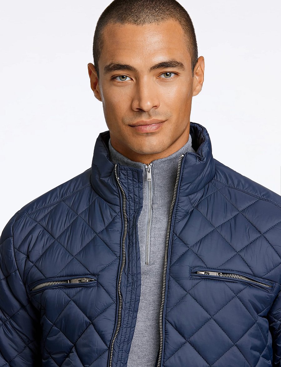 Lindbergh - Quilted jacket - höstjackor - navy - 5