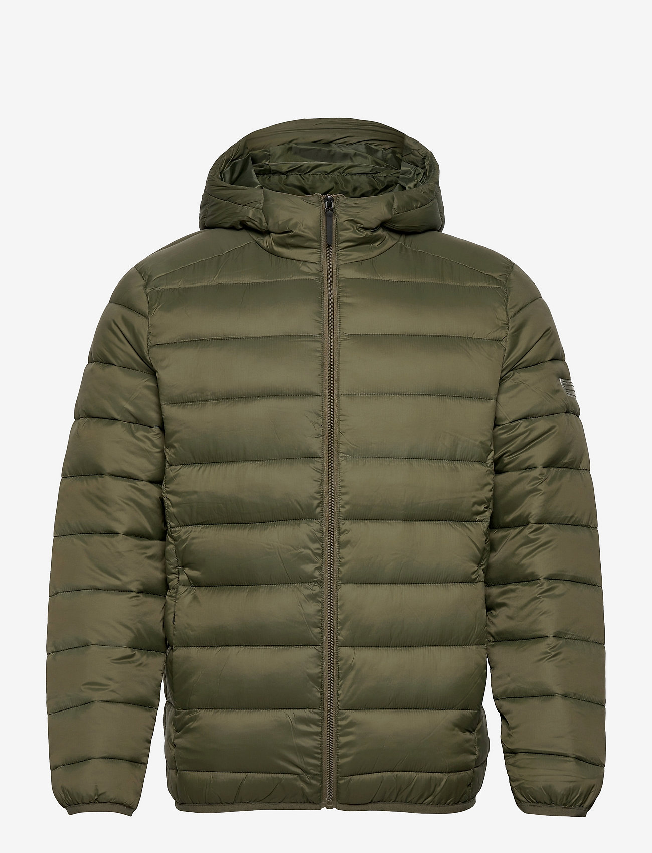 Lindbergh - Puffer jacket w. hood - dk army - 0