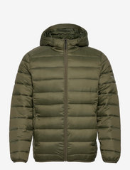 Lindbergh - Puffer jacket w. hood - dk army - 1