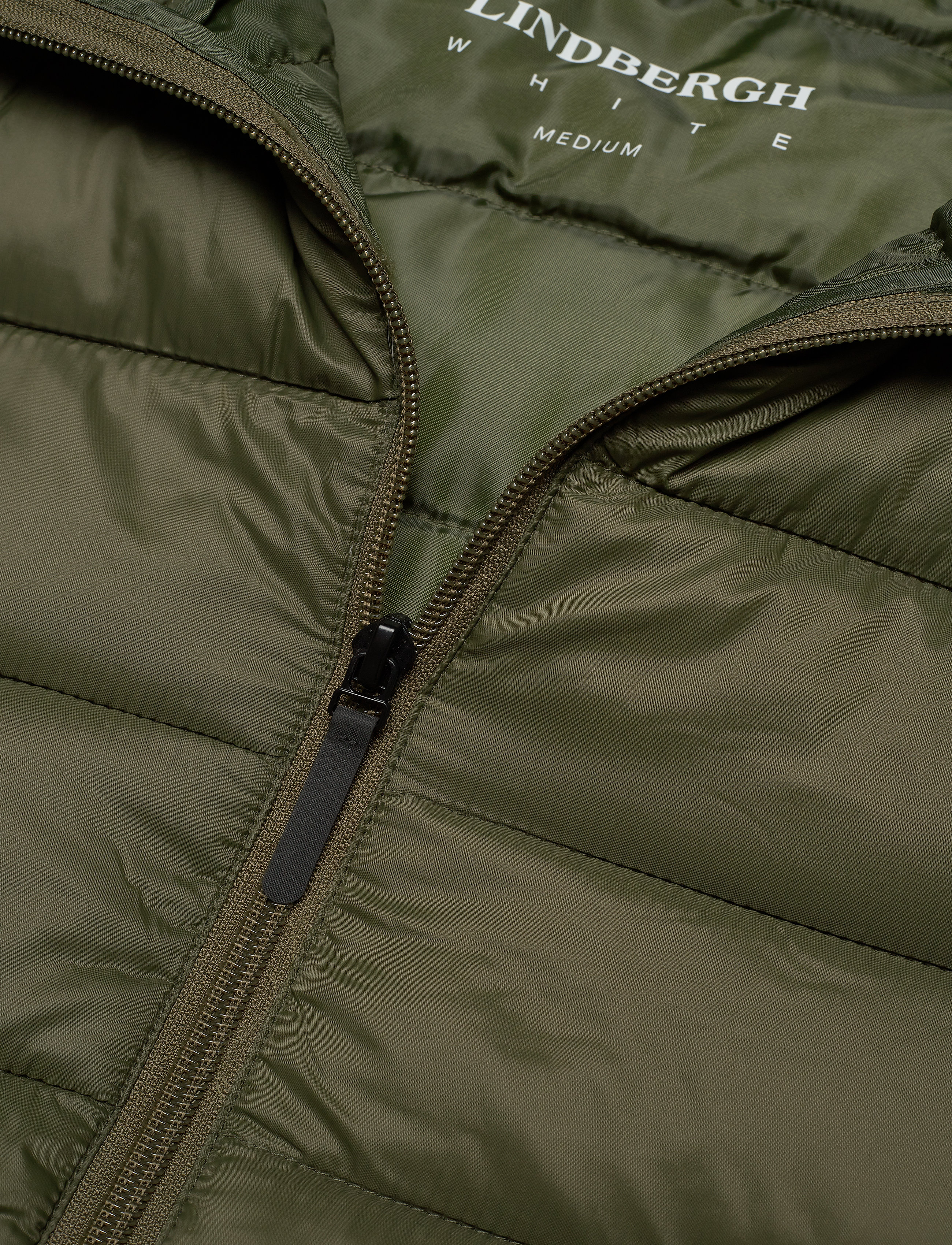 Lindbergh - Puffer jacket w. hood - dk army - 3