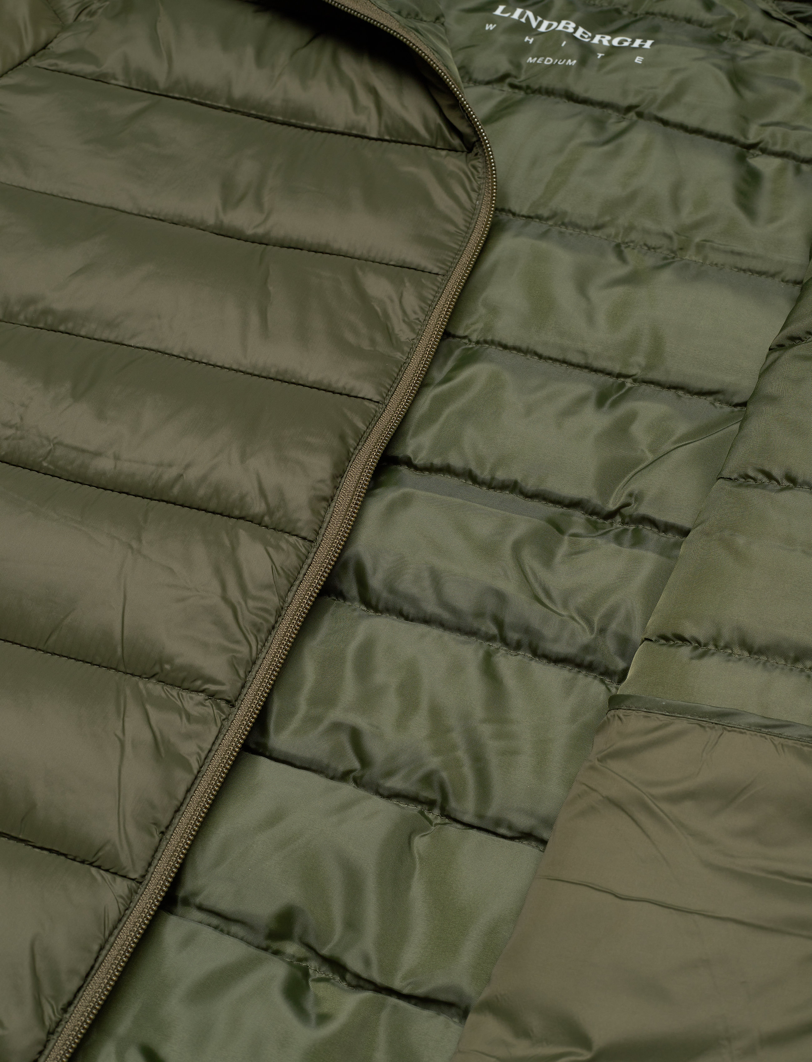 Lindbergh - Puffer jacket w. hood - dk army - 5
