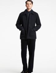 Lindbergh - Pile overshirt jacket - wool jackets - navy - 2