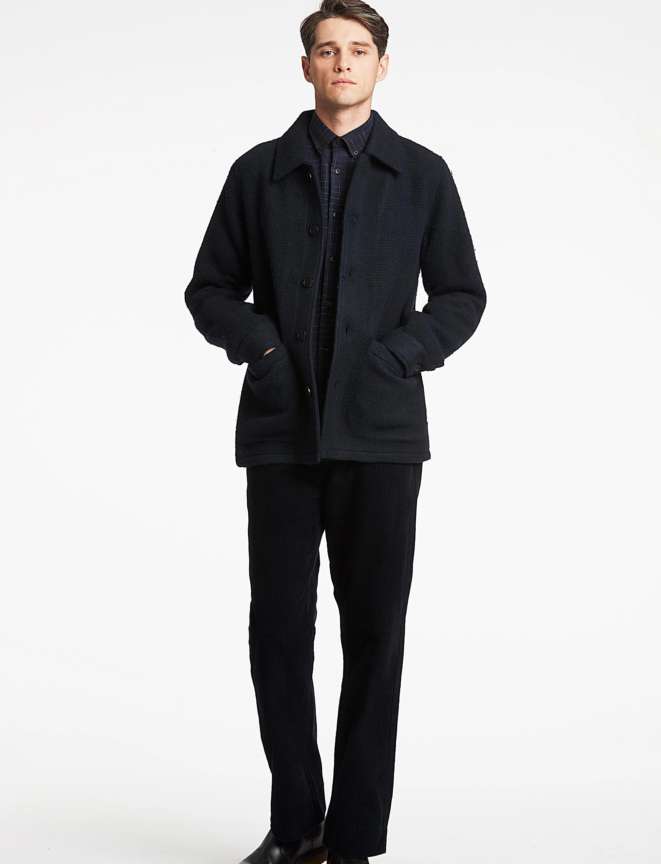 Lindbergh - Pile overshirt jacket - navy - 2