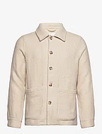 Pile overshirt jacket - OFF WHITE