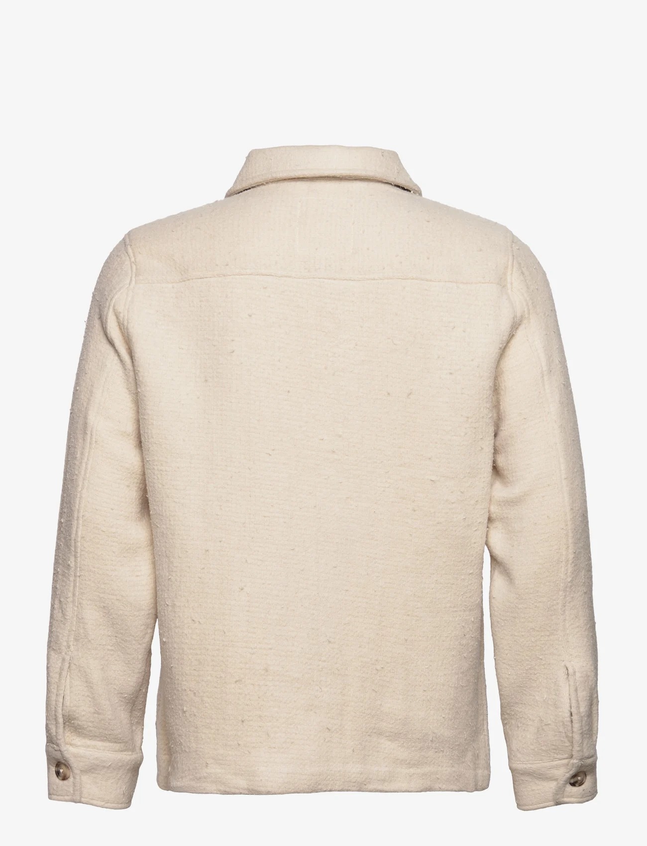 Lindbergh - Pile overshirt jacket - wool jackets - off white - 1