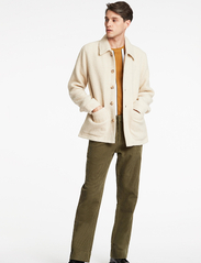 Lindbergh - Pile overshirt jacket - wool jackets - off white - 2