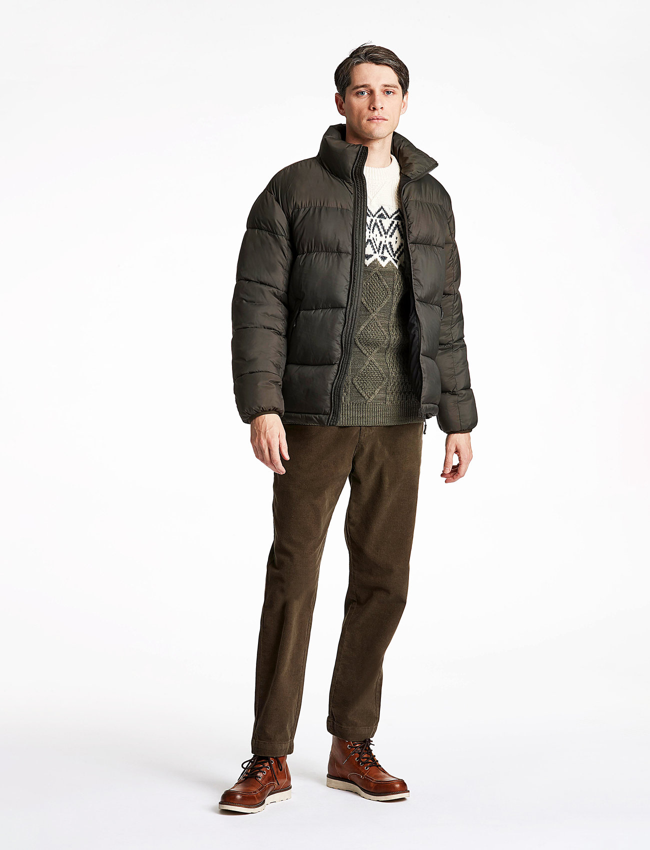 Lindbergh - Padded jacket with standup collar - daunenjacken - deep army - 0