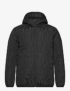Puffer jacket w?.hood - BLACK