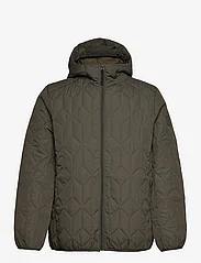 Lindbergh - Puffer jacket w?.hood - winter jackets - dk army - 0