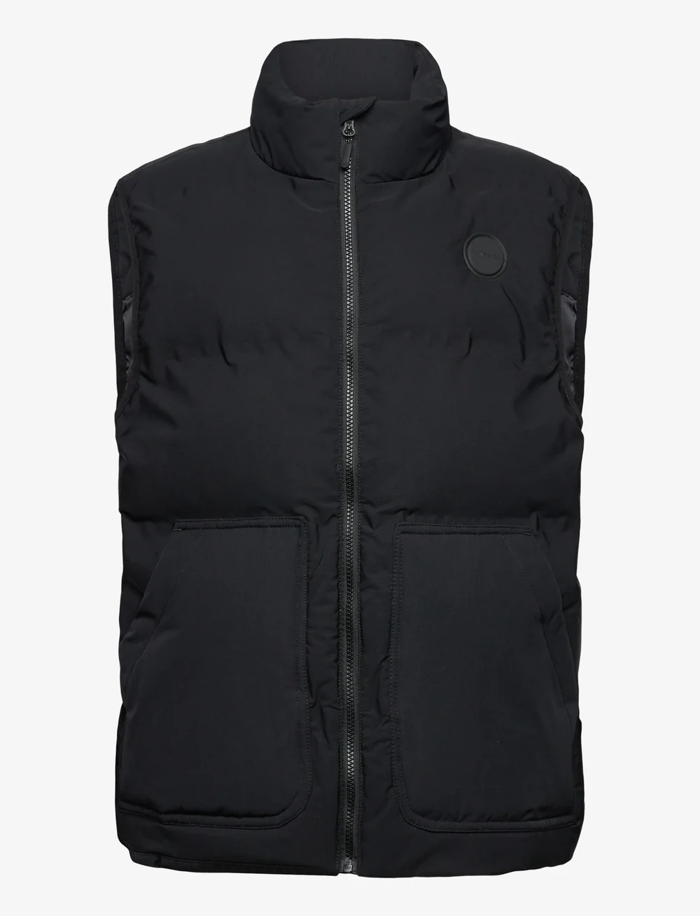 Black puffer gilet sales