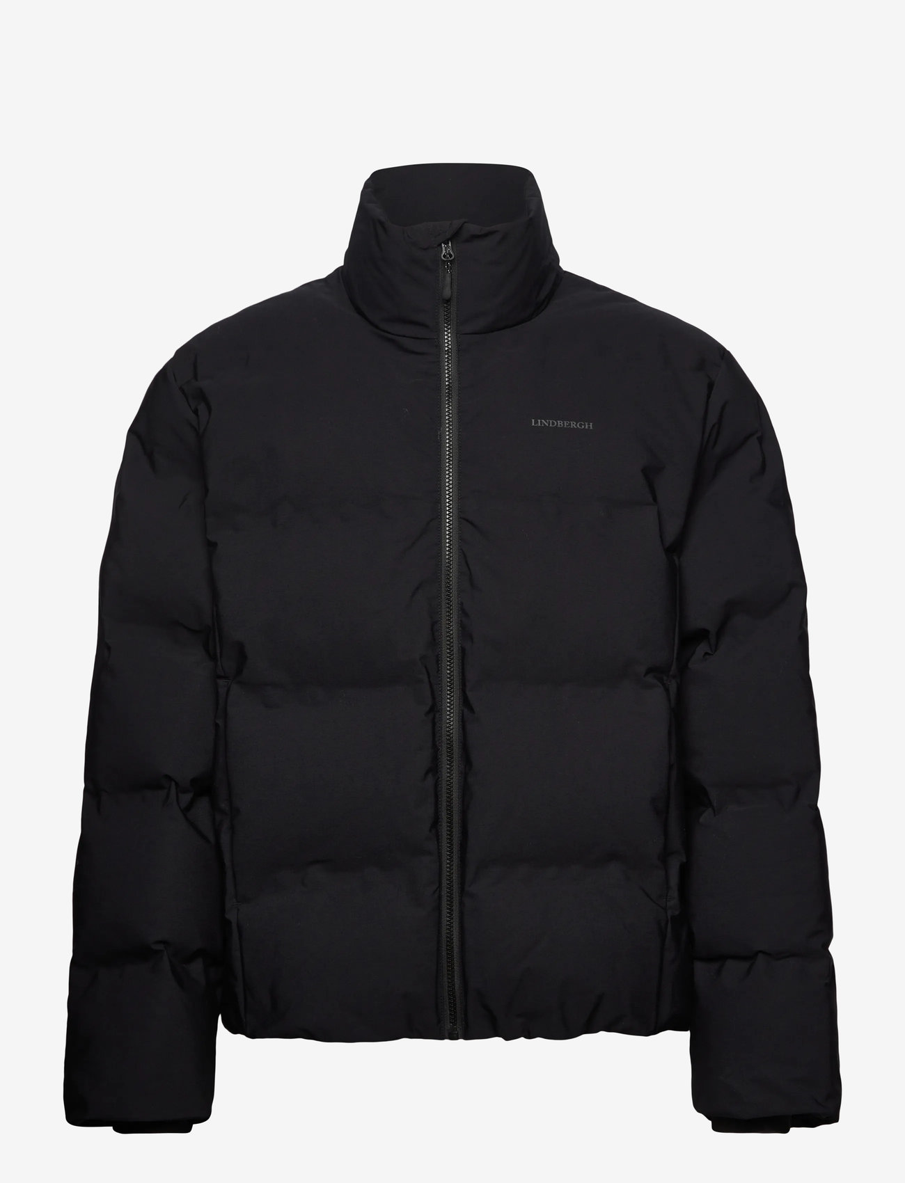 Lindbergh - Cropped seamless puffer jacket - vinterjakker - black - 0