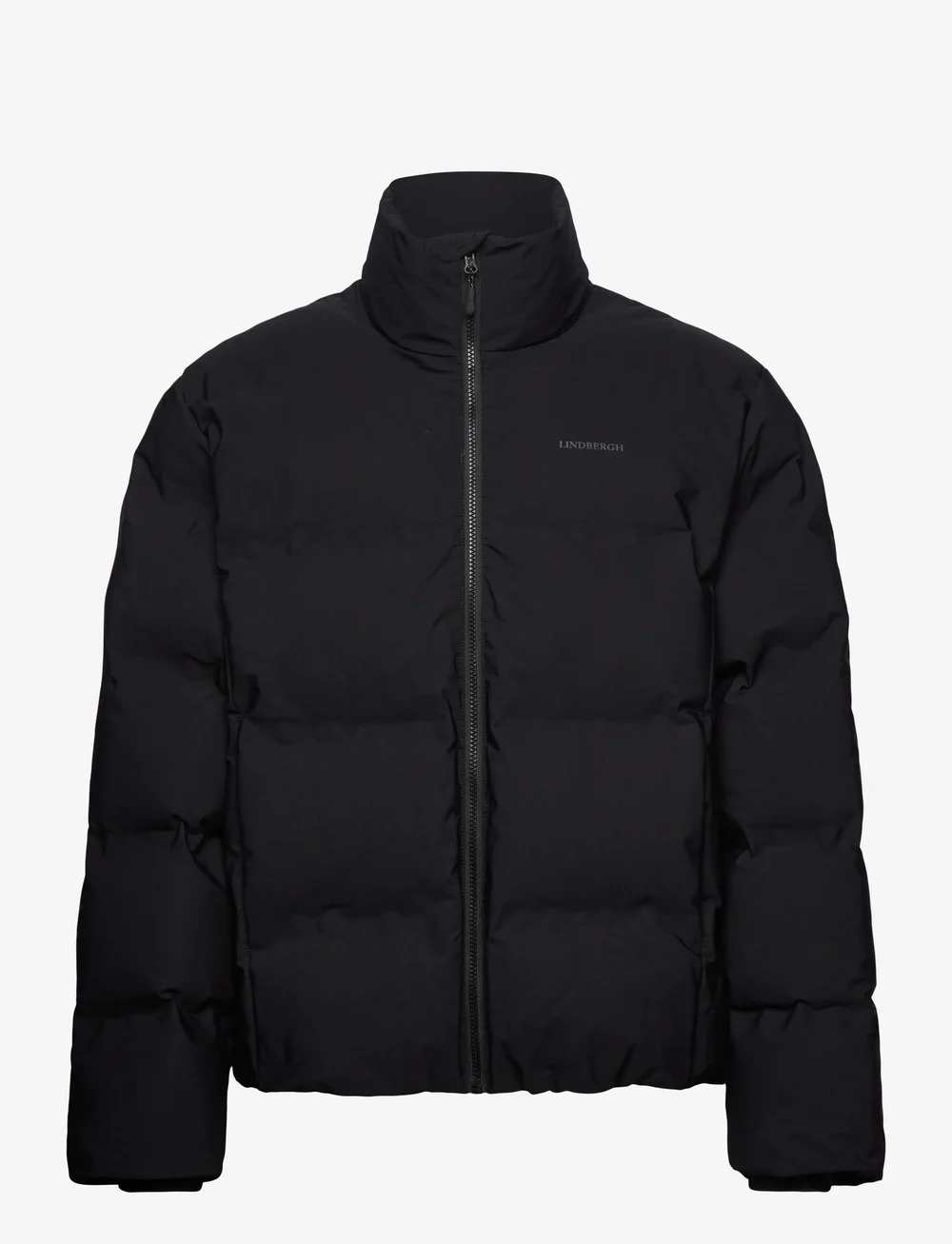 Lindbergh - Cropped seamless puffer jacket - vinterjakker - black - 0