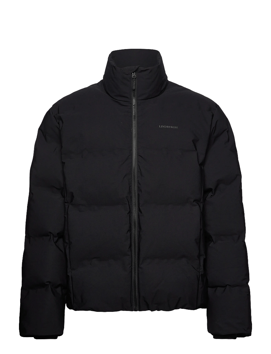Lindbergh - Cropped seamless puffer jacket - daunenjacken - black - 0