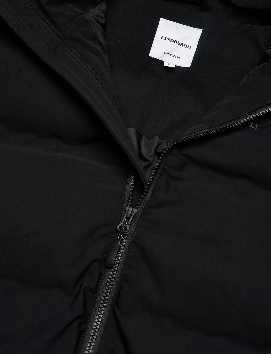 Lindbergh - Cropped seamless puffer jacket - daunenjacken - black - 2
